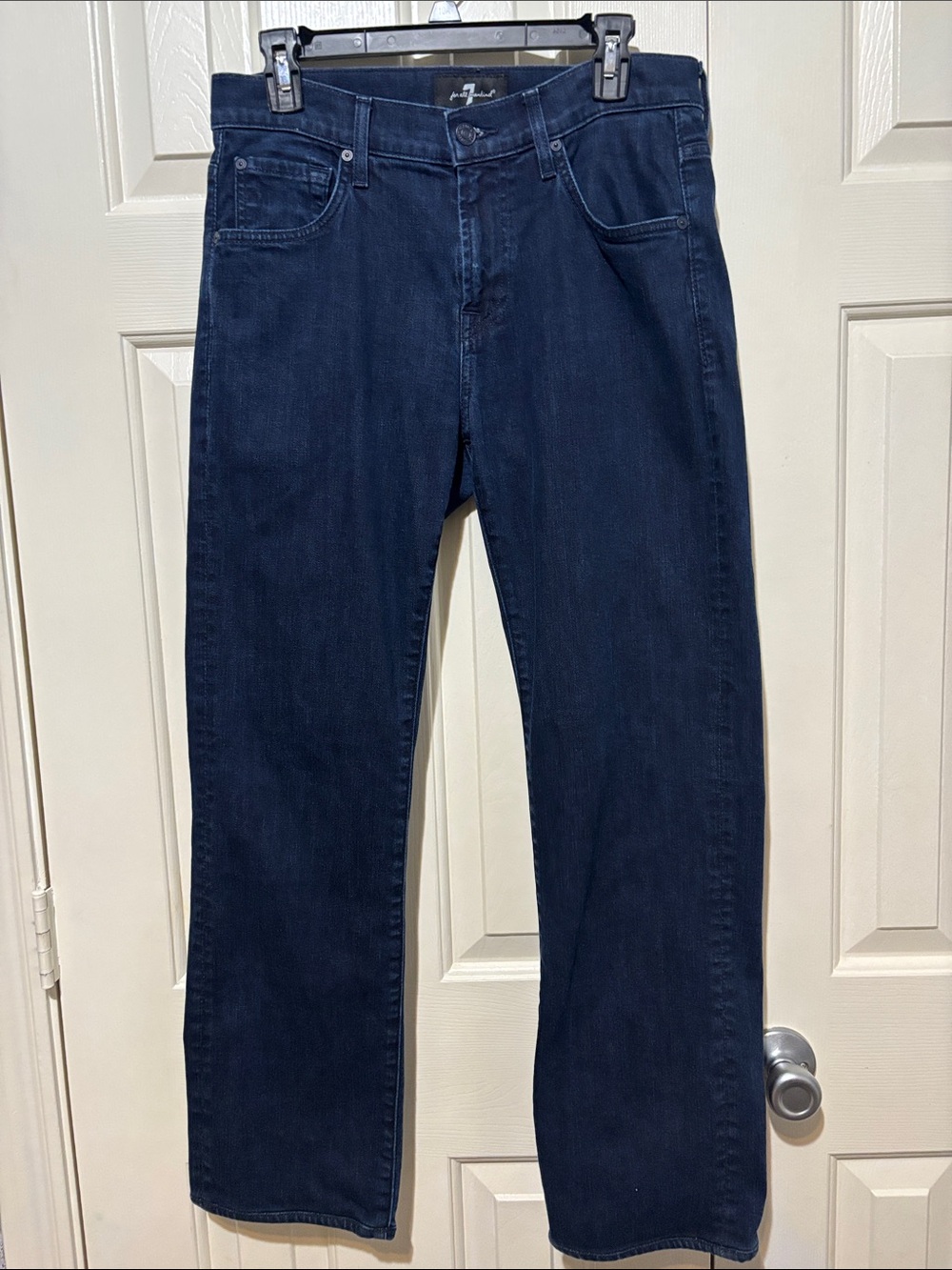7 For All Mankind Austyn Men Dark Navy Straight Jeans